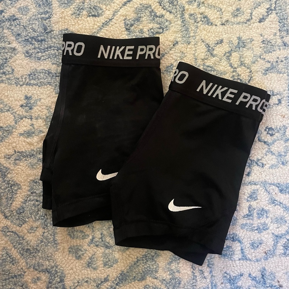 Nike Pro Bundle Of Two Black Gymnastics/Cheerleading Athletic Shorts